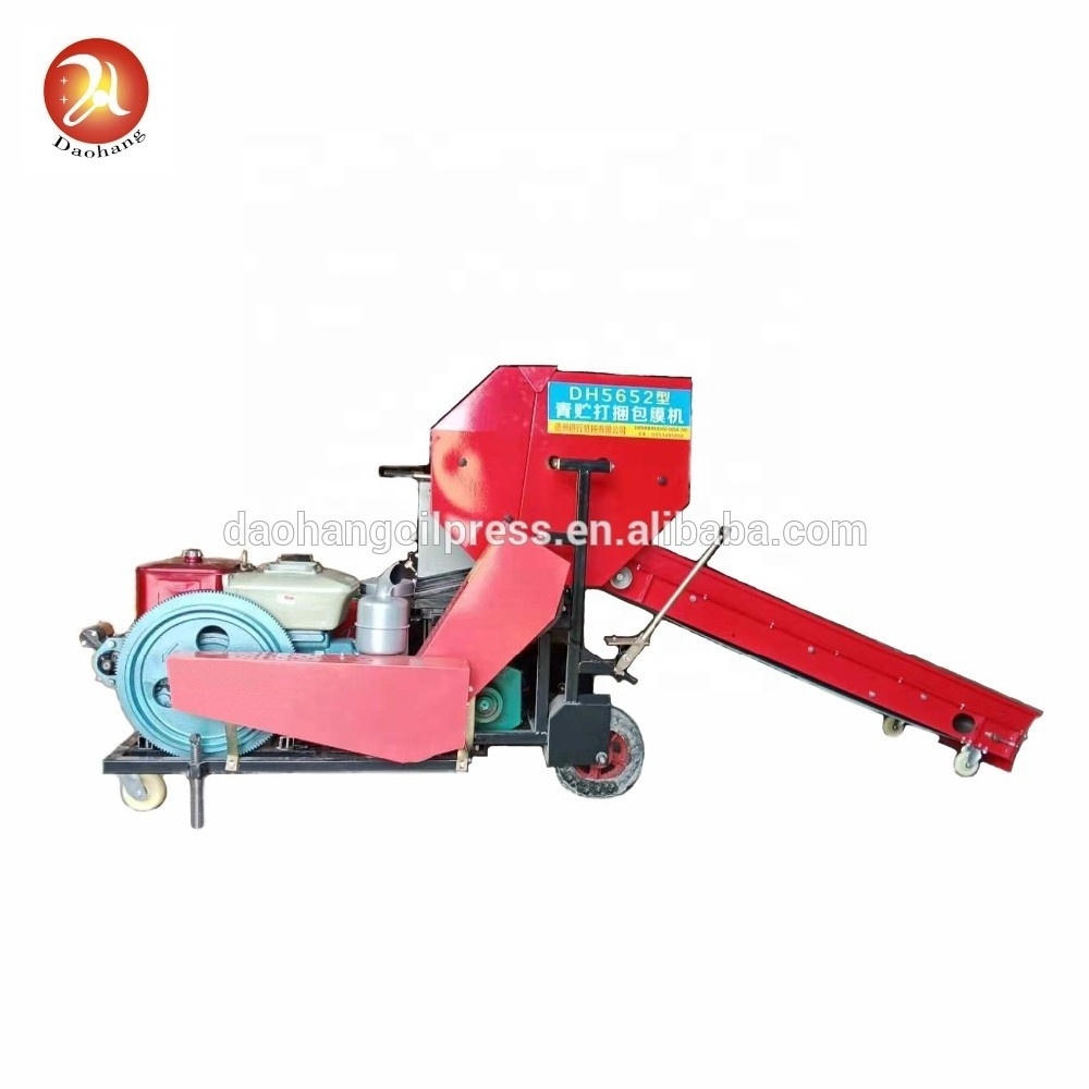 Mini Automatic Diesel Engine Hay Baler For Sale