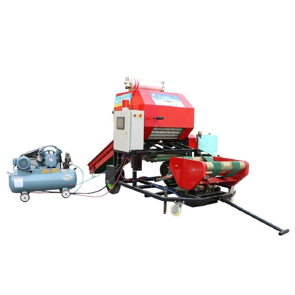 Corn silage bundle baling machine mini round hay maize baler for dairy farm