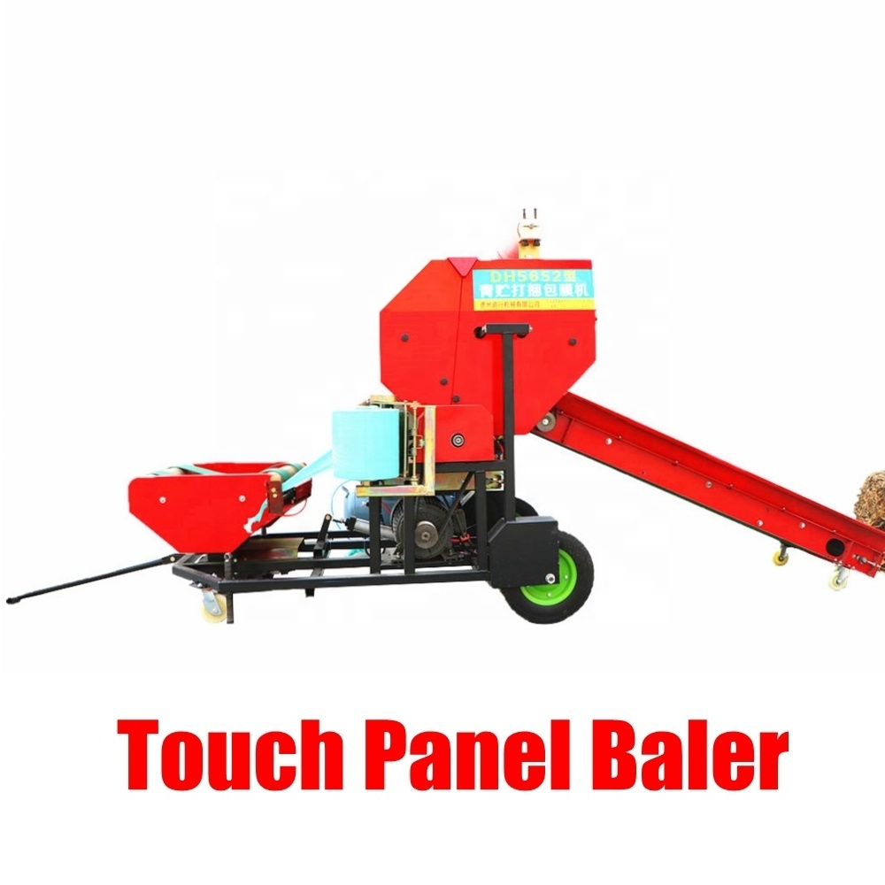 Corn silage bundle baling machine mini round hay maize baler for dairy farm