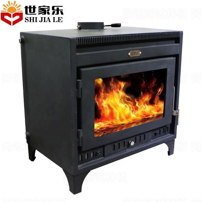 Heater connect real fire freestanding  roast bread pizza meat BBQ wood burning  heating stove european fireplace with oven