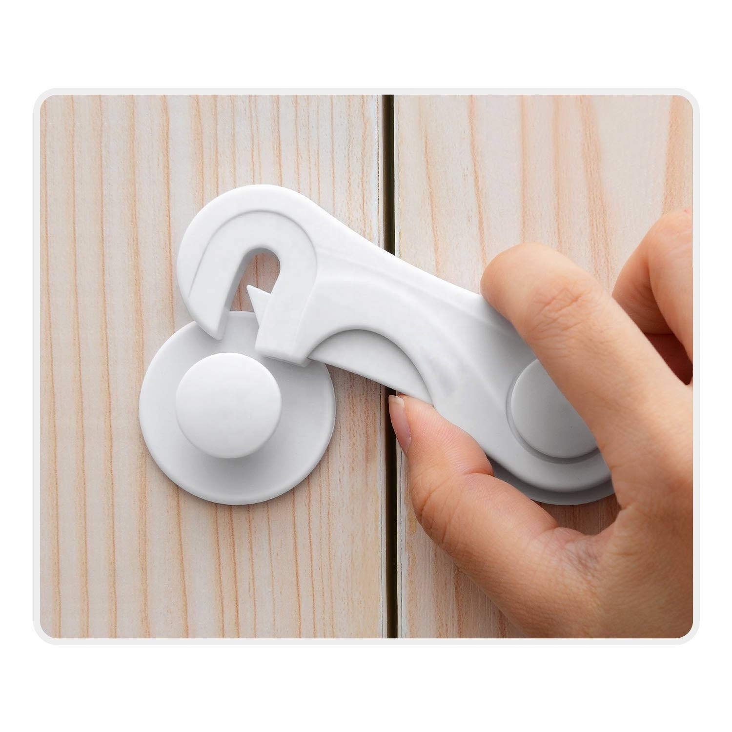 Cabinet Safety Lock for Child Kids Toddler Proof Durable ABS with VHB Adhesive No Tools Need or Drill Simple Install Childproof