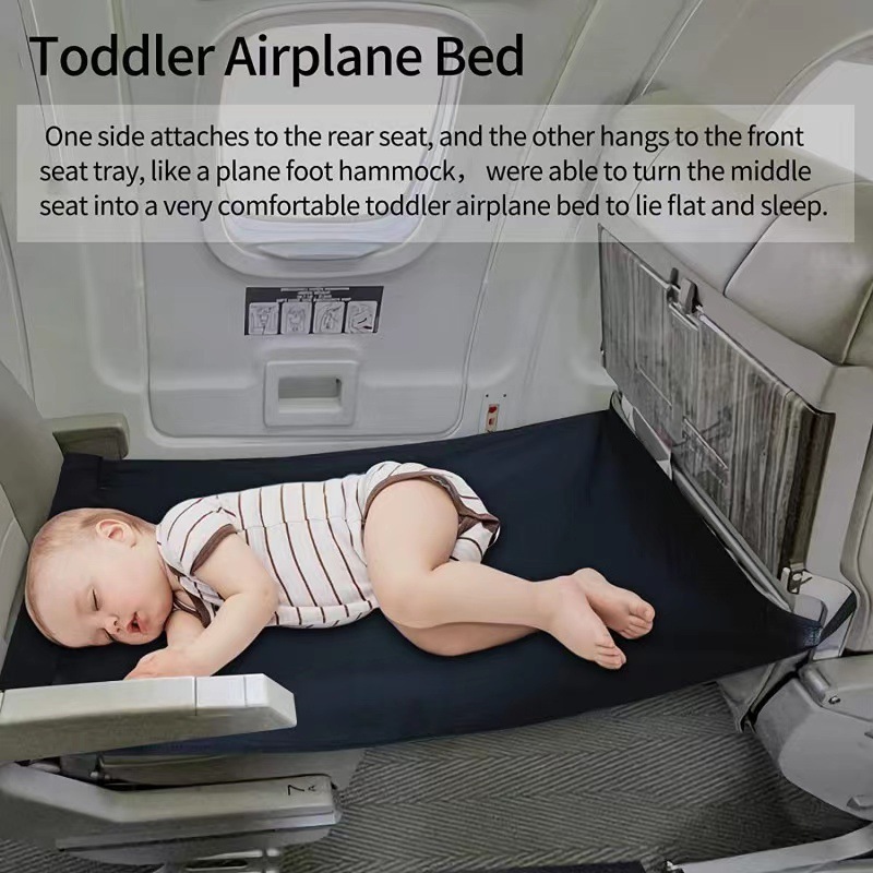 Hot Sell Portable Kids Airplane Travel Bed Baby Airplane Car Seat Extender Infant Hammock Airplane Foot Pedals