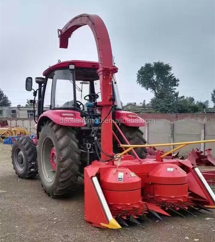 Tractor mounted PTO driven green fodder corn silage cutter harvester