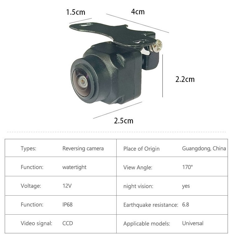 Hd night vision universal waterproof IP68 170 degrees ultra-wide Angle fisheye panoramic camera