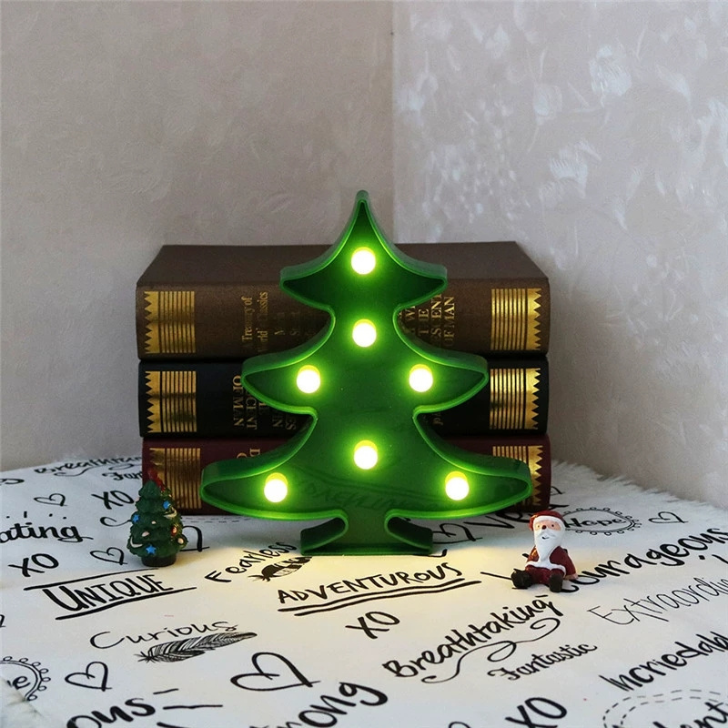 Battery Operated Novelty Children Decor Mini Christmas Tree Lamp Flamingo Star Marquee Letter led night light for Room Decor