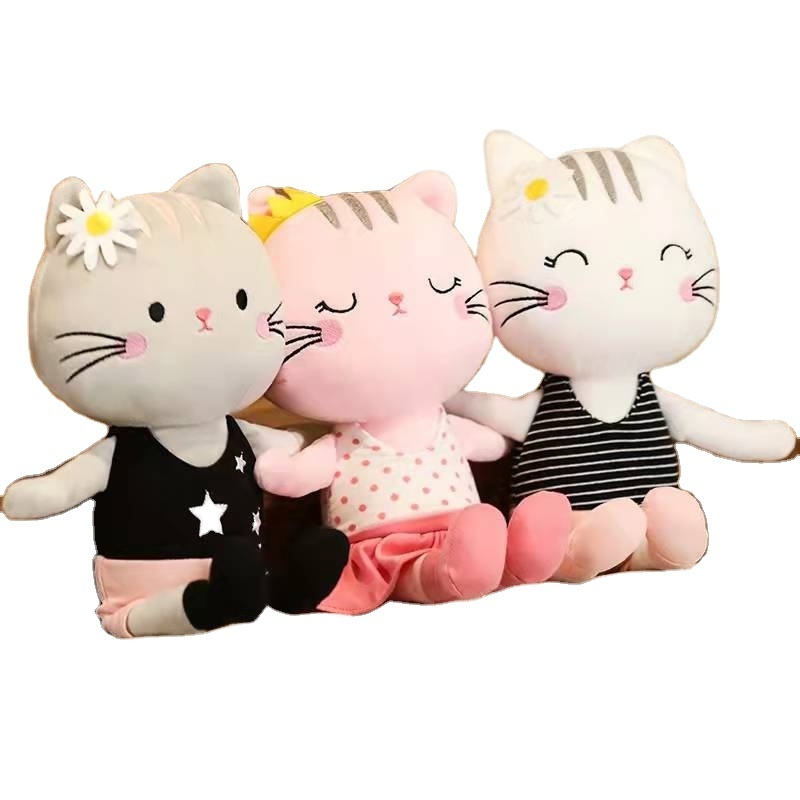 Cute yoga cat action figure doll  plush toy ballet yoga gift plush  colorful lovely animal ballet kitten