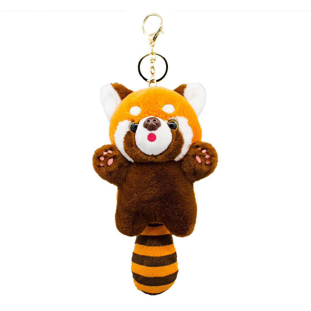 Creative filling animal toy raccoon long tailed odd tailed bear plush pendant cute raccoon plush keychain