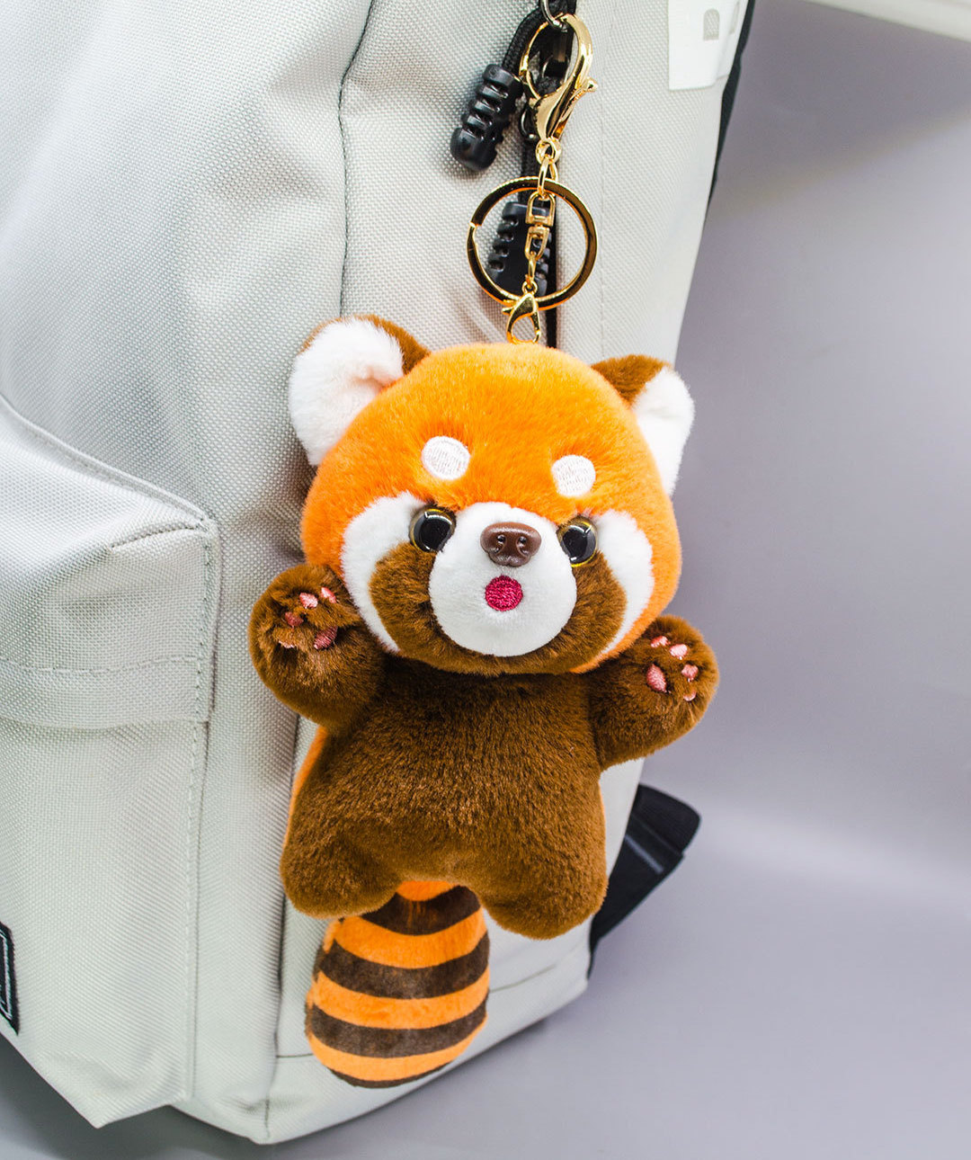 Creative filling animal toy raccoon long tailed odd tailed bear plush pendant cute raccoon plush keychain