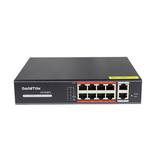 Daoston ip camera unmanageable network switch 8+2 port 100Mbps poe switch passive 24v