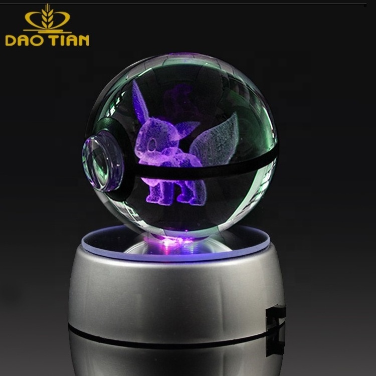 PuJiang wholesale Lovely crystal ball pokemon pokemon ball grinder Promotional Gift sets