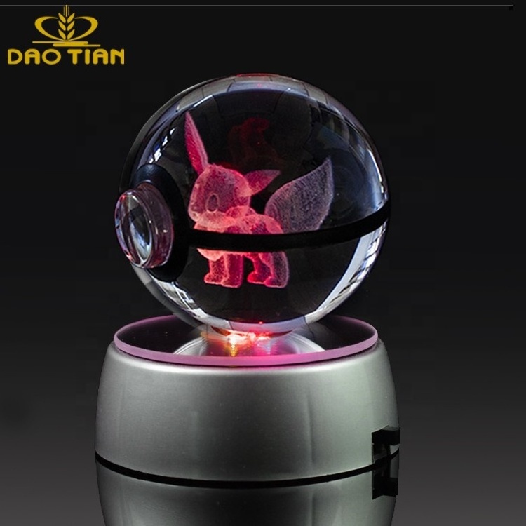 PuJiang wholesale Lovely crystal ball pokemon pokemon ball grinder Promotional Gift sets