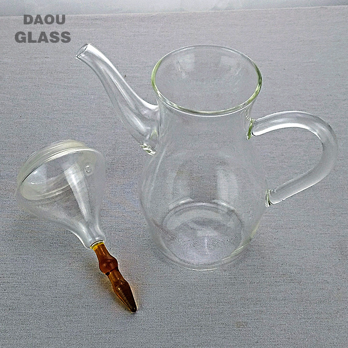 cangzhou hand-made High quality clear glass coffee pot teapot