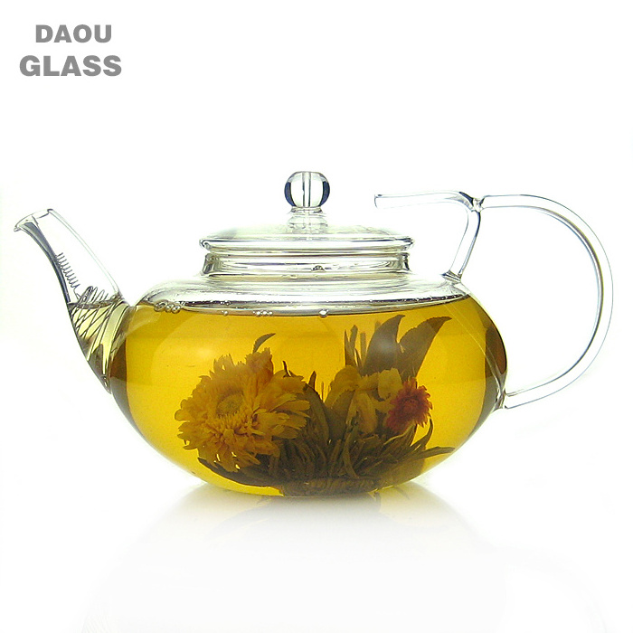 Clear  glass tea sets with teapot,chinese tea kettle, Design to prevent the lid from falling off