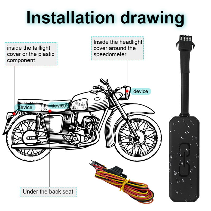 2024 Best-Selling Mini Gps Tracking Device With Engine Stop Function  for Motorcycle 4g Gsp Tracker