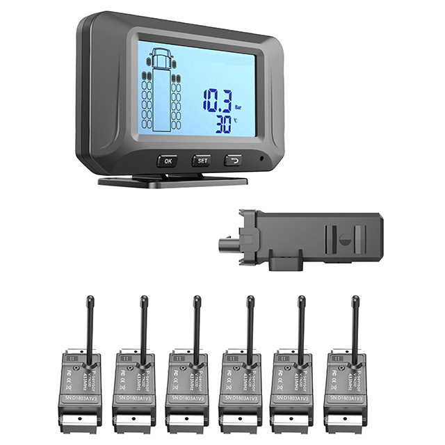 Daovay  6 To 18 Wireless Tire Pressure Monitoring Sensor 433Mhz Tpms For Truck Bus And Commercial Vehicles