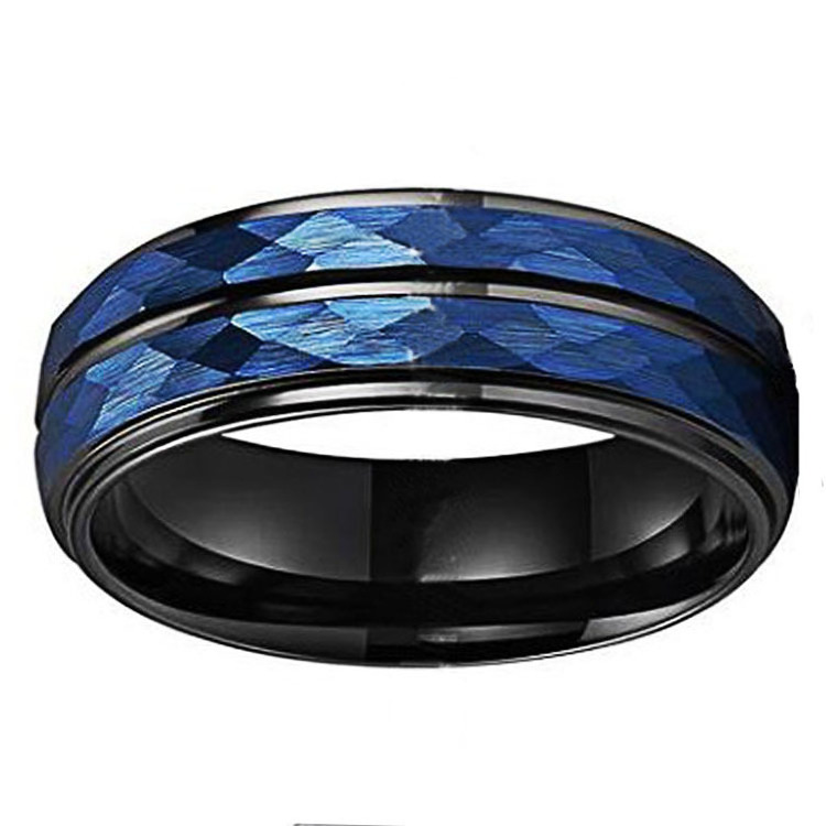 New Design Thin Blue Line Men's Tungsten Wedding Carbide Rings For Men Fashion Jewelry Rings