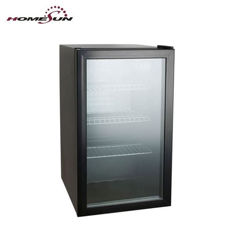 Glass door beer fridge mini refrigerator can beer refrigerator