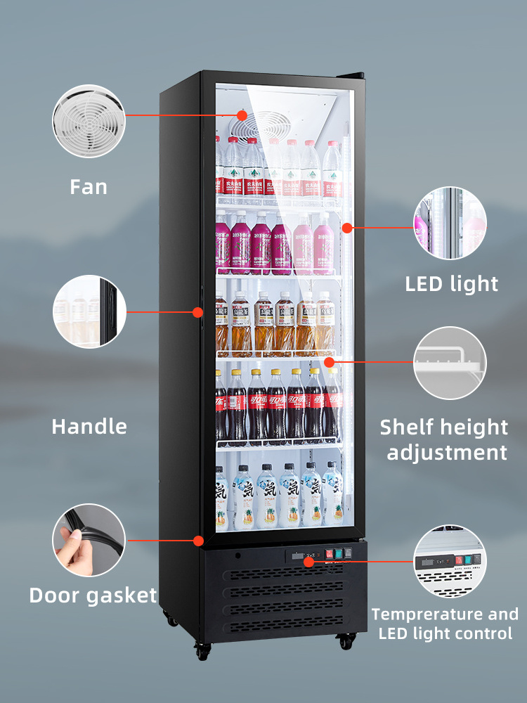 Redbull Transparent Glass Door Wholesale Refrigerator