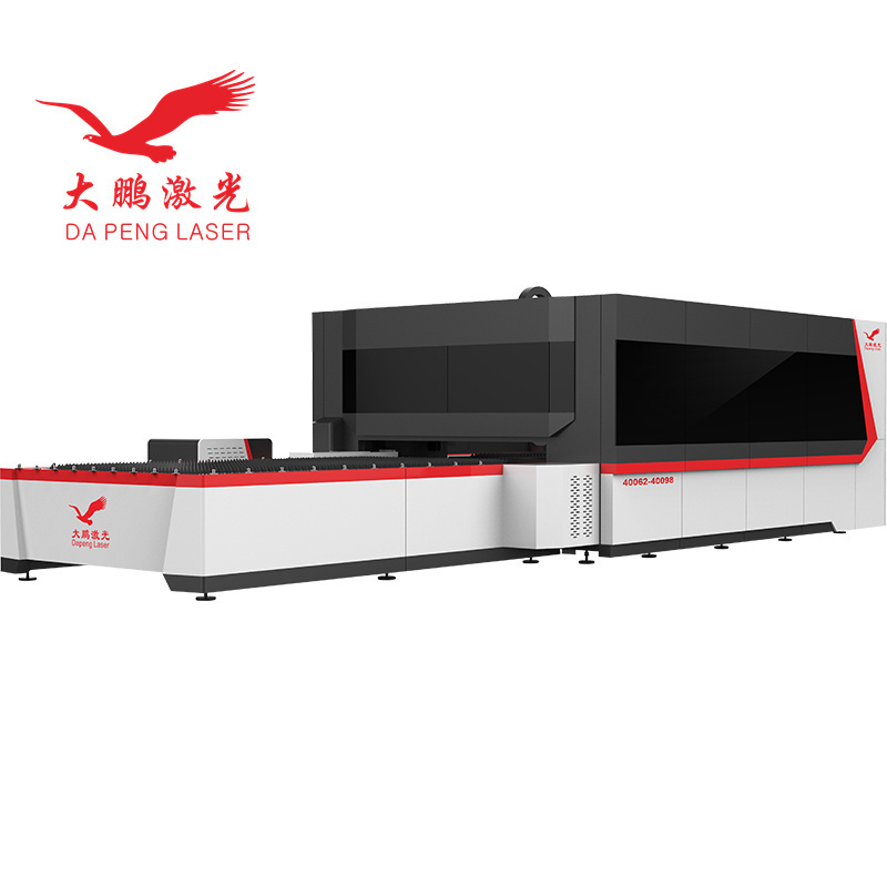 8000W 15000W Raycus IPG Mini Enclosed Fiber Laser Cutting Machine For Metal Iron Carbon Stainless Steel Aluminum Cutting