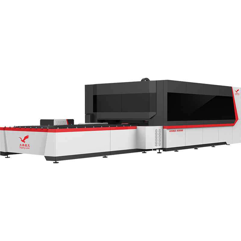 8000W 15000W Raycus IPG Mini Enclosed Fiber Laser Cutting Machine For Metal Iron Carbon Stainless Steel Aluminum Cutting