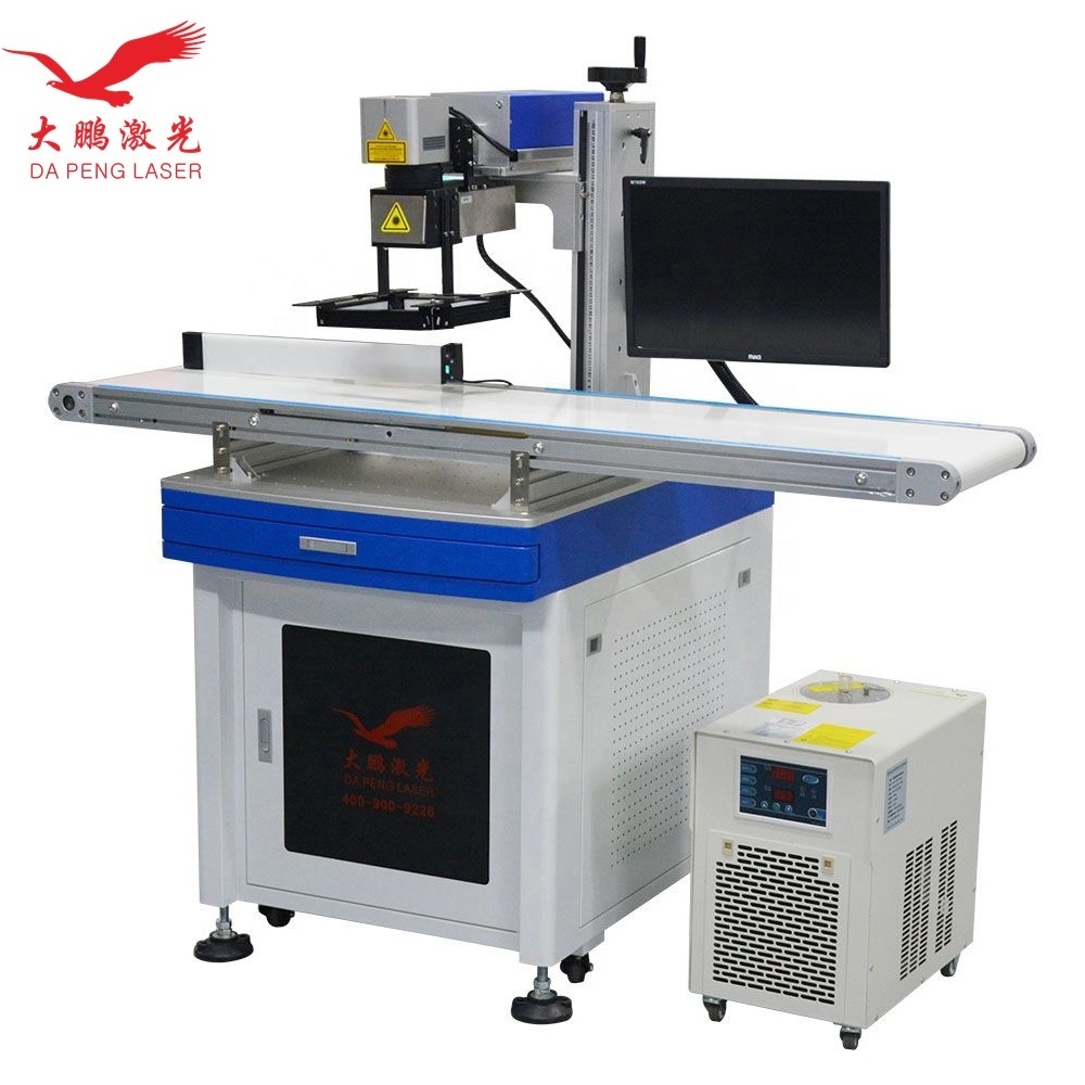 Industrial UV Flying Laser Marking Logo Printer Equipment Machine With Visual Positioning CCD Camera System