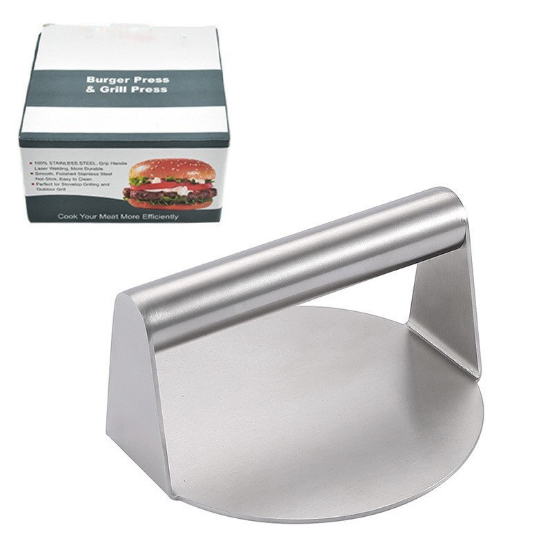 Durable Round Heavy Stainless Steel Manual Hamburger Meat Burger Press Metal Perfect For Patty Maker