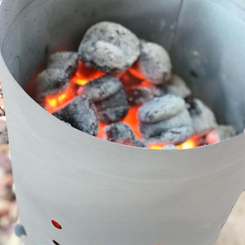 High Quality Stainless Steel BBQ Chimney Charcoal lighter Basket/Fire Starter For Grills Outdoor Cook Charcoal Can Accessories