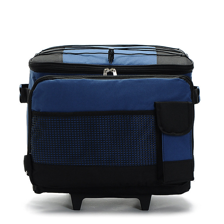 Foldable storage Insulated Commercial Trolley With Wheels Picnic Keep warm Cooler Bag