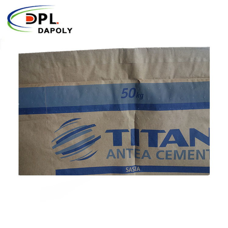 High Quality Breathable Heavy Capacity 25kg 50kg Recyclable Feature Brown Kraft Paper Bags For Cement