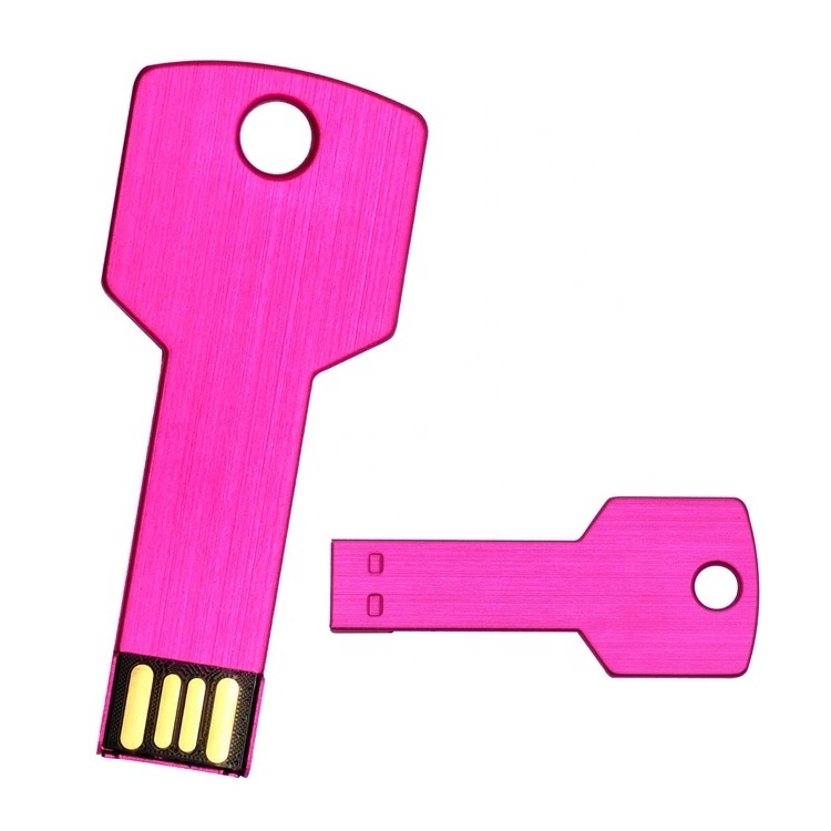 custom key shape usb flash drive 4GB, 8GB metal key usb, promotional gift usb key with logo