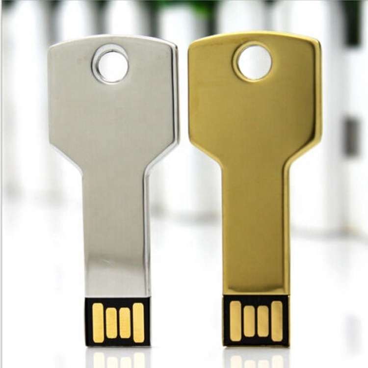 custom key shape usb flash drive 4GB, 8GB metal key usb, promotional gift usb key with logo