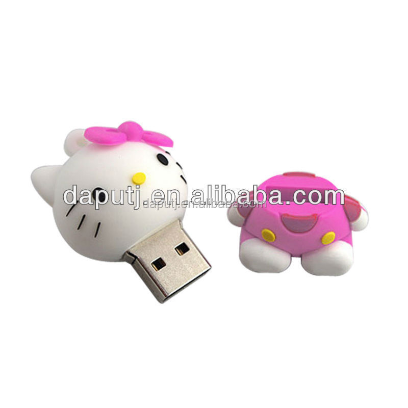 Hello kitty shaped USB flash drive pvc usb