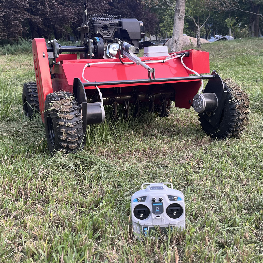 High Quality CE Approve Grass Cutting Machine robot Brush Cutter For Agriculture electric remote control flail lawn mower