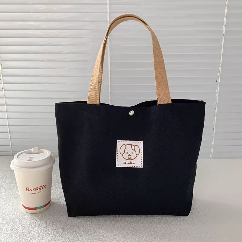 DAQIDO New Fashion Women Large Canvas Cotton Hand Bag Ladies Shoulder Bags Custom Printed Logo Canvas Tote Bag