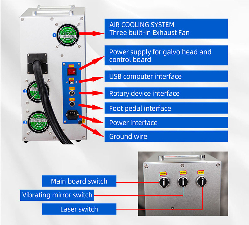 Dynamic Auto focus 3D fiber laser marking machine 20W 30W 50W 100W JPT Mopa laser marking machine for deep engraving