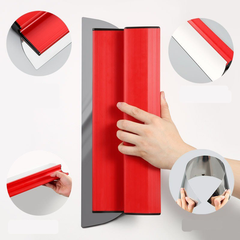 600mm Red stainless steel scraper manual Putty Scraper flat blade wall decoration tool