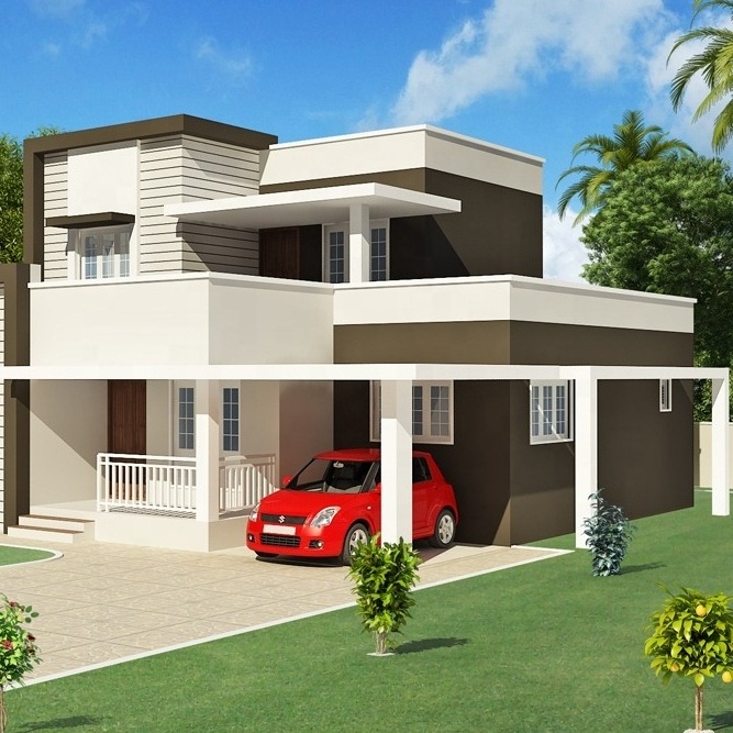 320m2 two floors modern flat roof villa