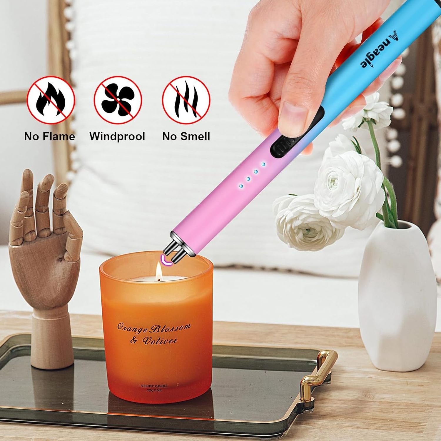 Sedex Factory Direct Wholesale USB Rechargeable Plasma Arc Electric Candle Lighter