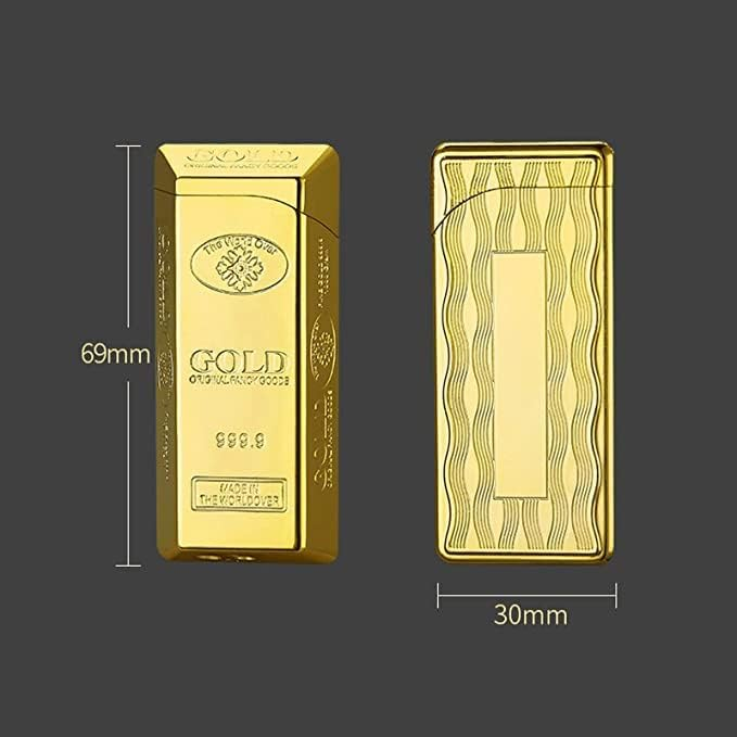 Butane Torch Fortune and Good Luck Gold Bar Refillable Butane Windproof Jet Lighter