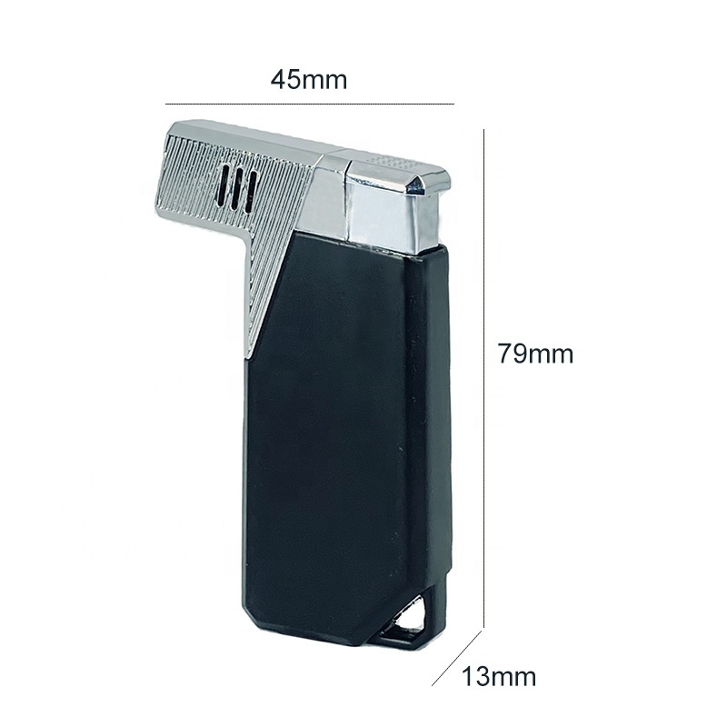 Double Jet Flame Lighter Head Rotatable Professional Refillable Zinc Alloy Cigarettes Gas Dual Jet Torch Lighters