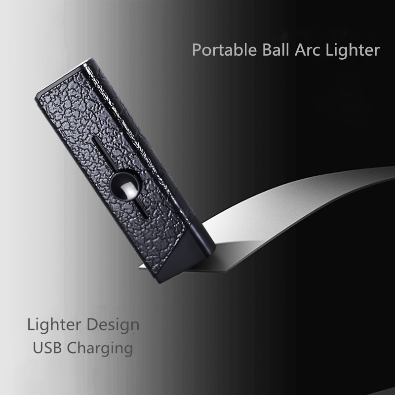 Ball Arc Lighter Creative USB Rechargeable Cigarette Lighter/ Flameless Electronic Plasma Fire Ball Lighter