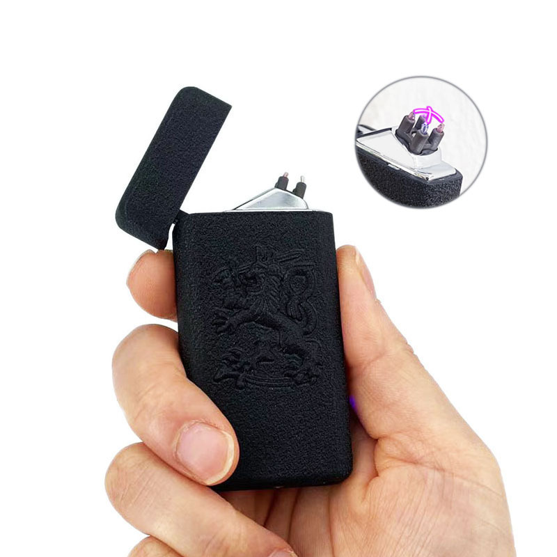 Electric Plasma Dual Arc Lighter USB-C Rechargeable Wholesale Wisdom and Power Fancy Gift 430mAh Double Arc Pocket lighter