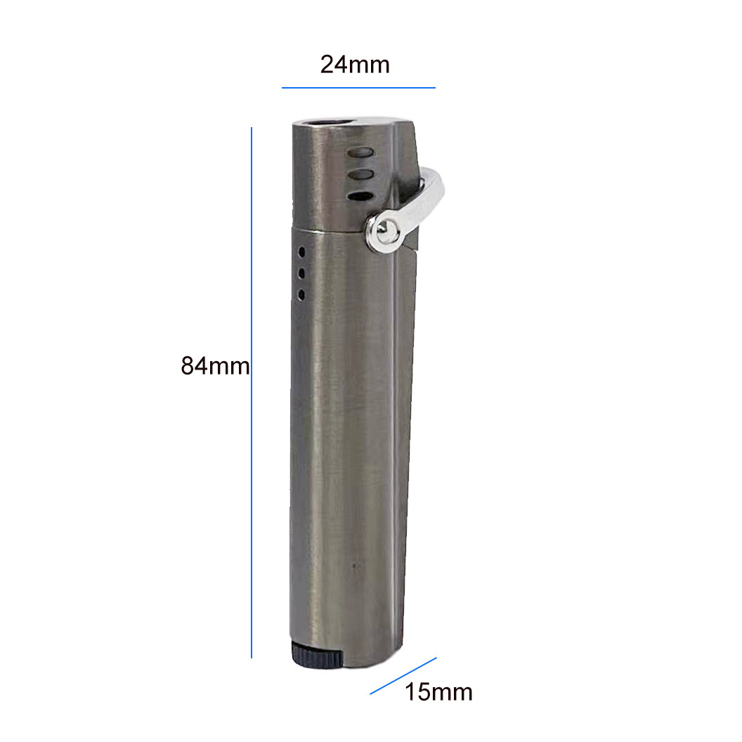 Wholesale cigarette Flame Jet Lighter cigar drill butane gas refillable windproof metal cigar lighters