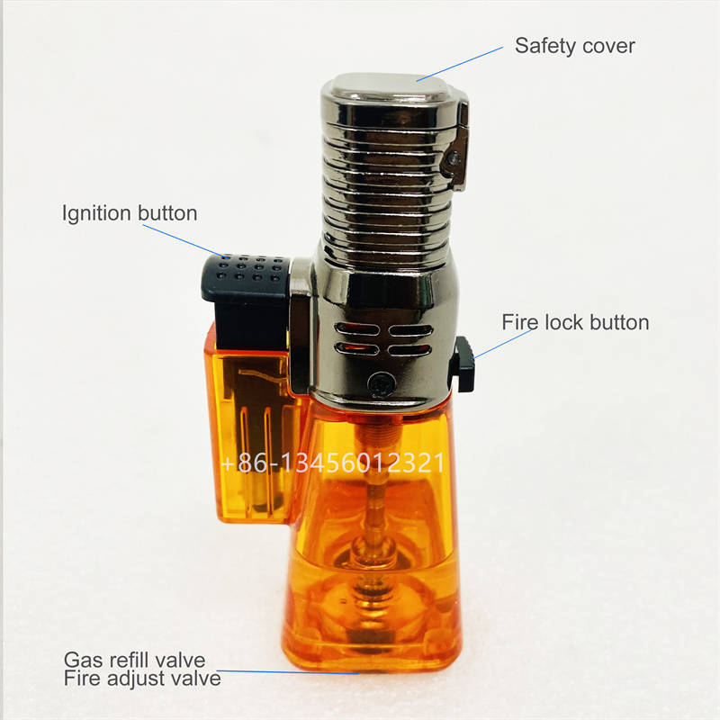 Modern Lighter Plastic Cigar Jet Torch Lighter Single Flame Wholesale Gas Torch Lighter