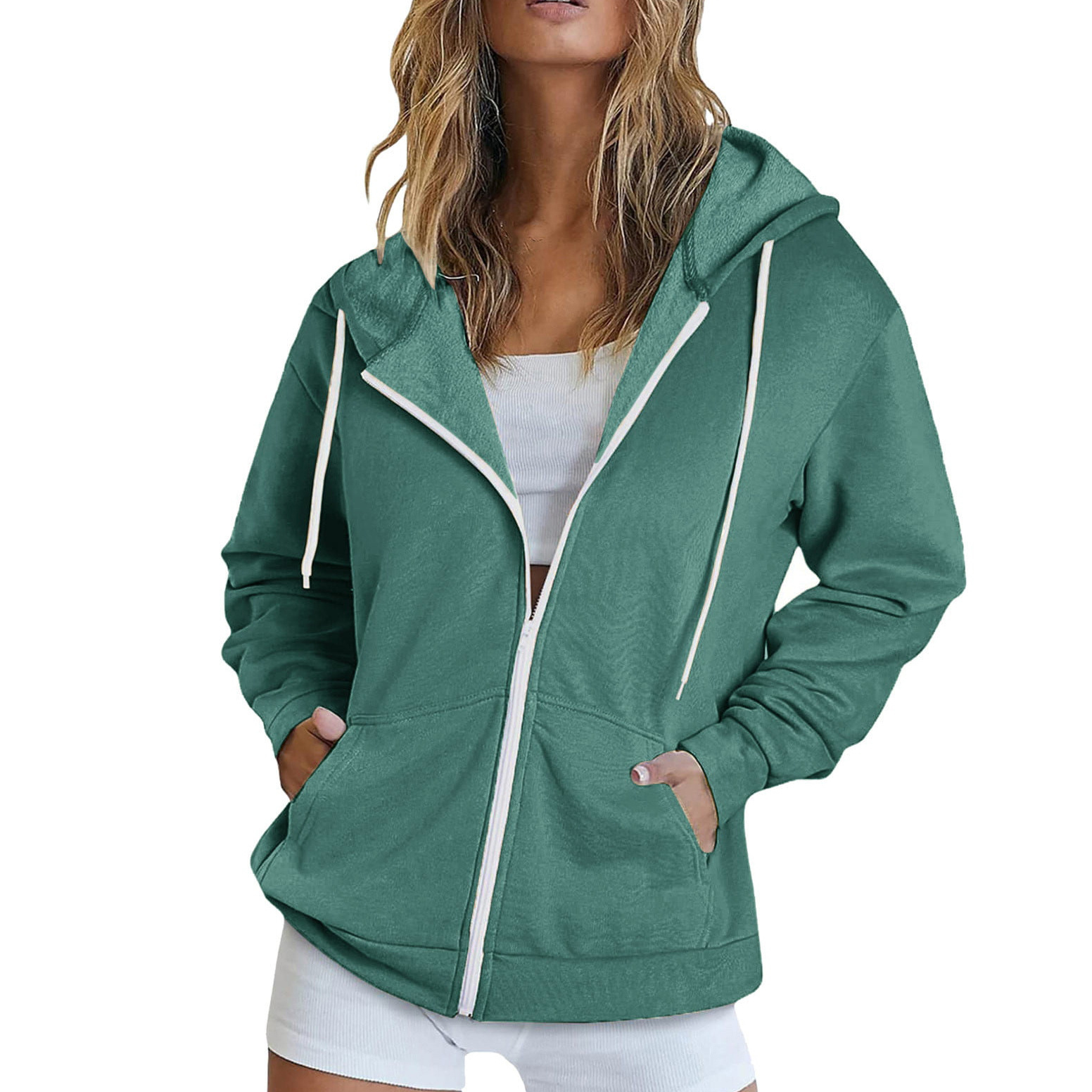 Hot Selling Custom Printing Logo Zipper Women's Hoodies Cotton Breathable Sportswear Women's Hoodies & Sweatshirts