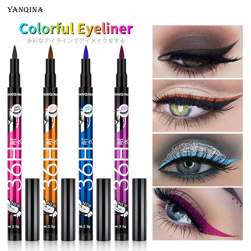 Private Label 4 Colors Adhesive Eyeliner Waterproof Eye Liner Magnetic Eyeliner Pen Pencil Eyeliner Glue