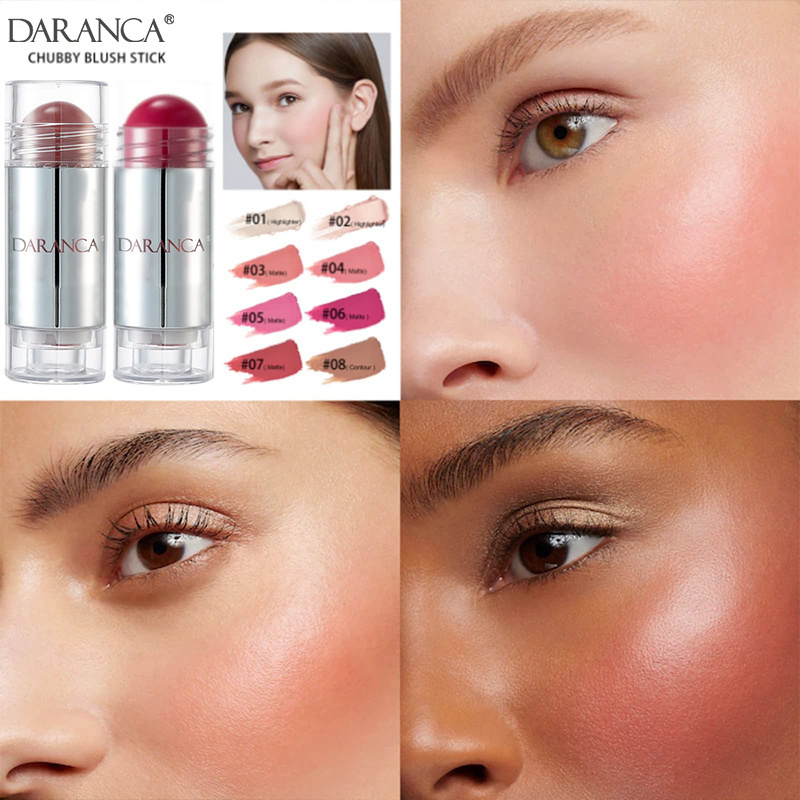 New Private Label  Waterproof Original Fine And Smooth Face Makeup Shimmer Cheek Blusher Glow Cream Blush Stick