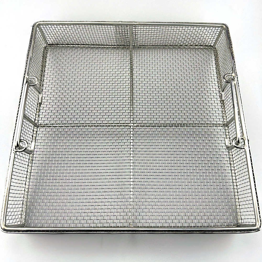 Custom-made Stainless Steel 304 316 316L Instrument Tray and Woven Wire Mesh Baskets Sterilization Tray Disinfection Basket