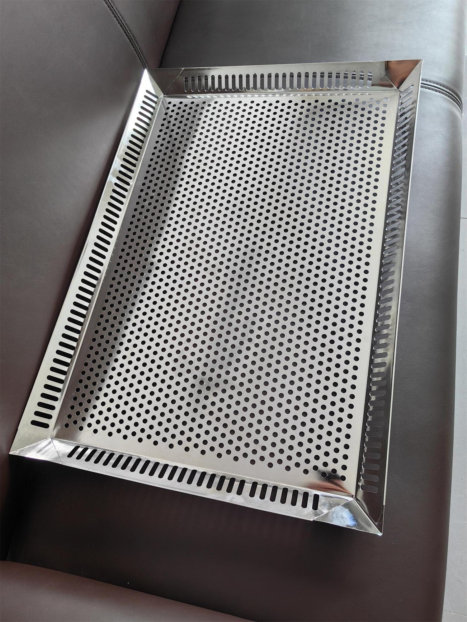 Custom-made stainless Steel 304 Perforated Metal Mesh  Herb Drying Tray Plant Baking Tray