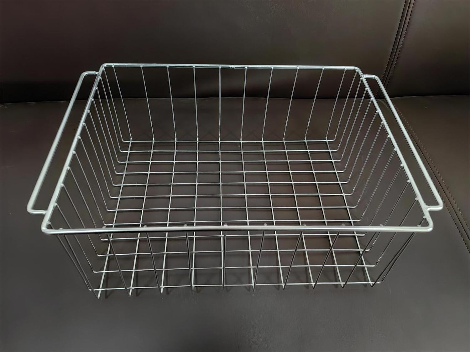 Customized Multifunctional Fruit and Vegetable Drain Basket Stainless Steel Camping Wire Mesh Tray for Table